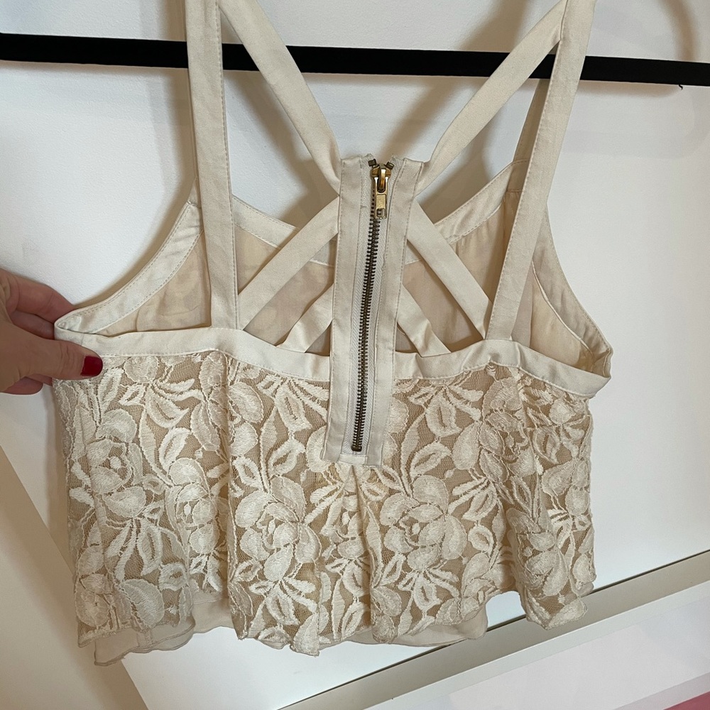 Cropped Free People lace tank - Picture 4 of 5